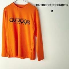 OUTDOOR PRODUCTS Tシャツ 長袖 メッシュ ロゴ オレンジ M