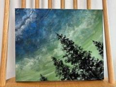 アクリル画　原画　星空　天の川　アート　インテリア
