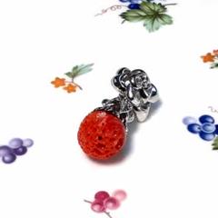 珊瑚 本珊瑚 す玉珊瑚 パワーストーン ペンダント アクセサリー SV925
