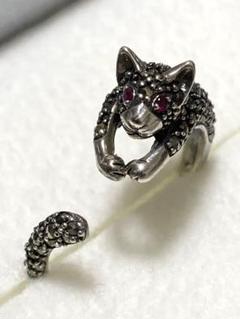 未使用品 ANNA SUI ペルシャ猫 リング ブラック ホワイト セット