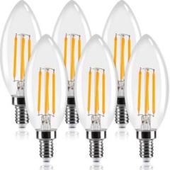 シャンデリア電球 E12口金 60W LED電球 6個