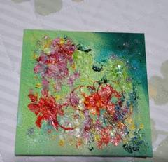 アートパネル抽象油絵 15Χ15