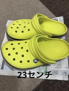 クロックス イエロークロッグサンダル23センチ