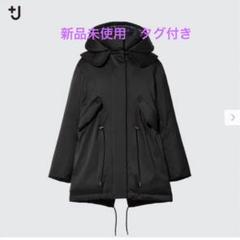 完売品✨極美品✨ユニクロ +J ダウンショートコート Mサイズ ブラックフード ユニクロ公式 | ダウンショートコート