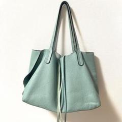 美品　GIANNI CHIARINI ミントグリーン 2wayトートバック 美品GIANNI CHIARINI ミントグリーン 2wayトートバック