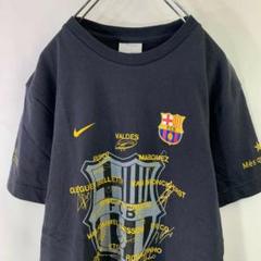 NIKE 天竺 Tシャツ FCバルセロナ サイズM ビッグロゴ 両面プリント