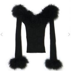 トップス melt the lady back shaggy knit melt the lady back shaggy knit トップス - トップス