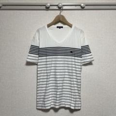 【美品】Burberry(バーバリー)Vネックボーダー半袖Tシャツ ヴィンテージ