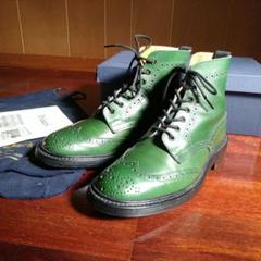 希少 グリーン 緑 Trickers トリッカーズ モールトン カントリーブーツ