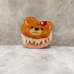 ◯スマホリング かわいいクマのケーキ 韓国風デザイン くまちゃんスタンド