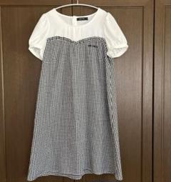 ハローキティ ギンガムチェック 半袖ワンピース　Mサイズ