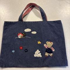 familiar ファミリア　ランチバッグ　刺繍　美品 美品】familiaファミリア トートバッグ 保冷バック ランチバック