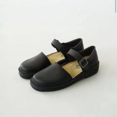 NAOTO ナオト　オルガ　ストラップシューズ　マットブラック NAOTO ナオト オルガ レザーコンフォートシューズ ストラップ 黒