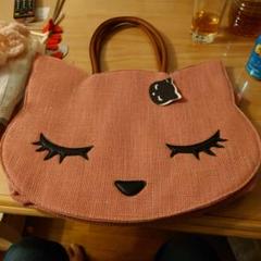 猫耳トートバッグ ピンク