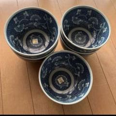 美濃焼 定園窯 山水絵柄 どんぶり鉢 松竹梅 お茶碗まとめ売り 工芸品 焼物② 美濃焼 定園窯 染付 藍色 どんぶり 丼 和食器 5個セット 唐草