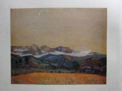 山本 鼎、秋の白馬岳、限定・豪華大判画版画、 新品高級額付 山本 鼎、秋の白馬岳、限定・豪華大判画版画、 新品高級額付