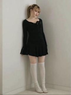 andmary alro mini dress black ワンピース