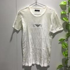 【EMPORIO ARMANI】ロゴプリントTシャツ XLサイズ ホワイト