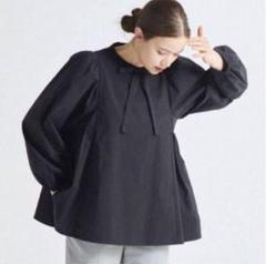 yori サイドギャザーセレモニーブラウス ネイビー 36 新品・未