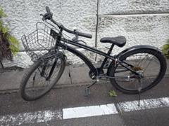【引き取り限定】asahi サイバーギミック　自転車　黒　黄色　２４インチ 引き取り限定】asahi サイバーギミック 自転車 黒 黄色 24インチ