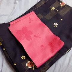 まぁまぁ美品洗える着物ポリエステル100%