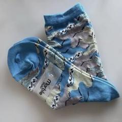 マーブルシュッド ナマケモノ刺繍 インディゴ コットンガーゼ ワンピース マーブルシュッド ナマケモノ刺繍 インディゴ コットンガーゼ