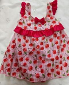 チェリー柄 ワンピース水着 女の子用 100cm