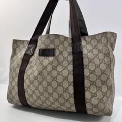 良品 GUCCI 2416 トートバッグ GGスプリーム 肩掛け A4可 大容量