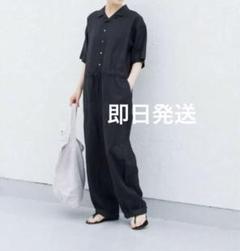 かぐれ｜リネンハーフスリーブオールインワン | Rakuten Fashion