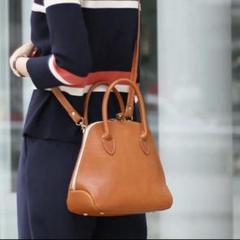 美品◇PORCO ROSSO ポルコロッソ　ラウンドZIPミニトートバッグ