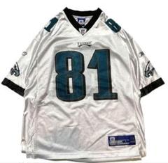 US古着 Reebok リーボック NFLイーグルス ゲームシャツ 白 XL