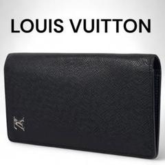 【極美品】箱保存袋付 ルイヴィトン 現行品ポルトフォイユブラザ タイガ ノワール LOUIS VUITTON - 【極美品】箱付 ルイヴィトン 新型