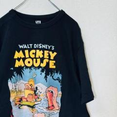【ミッキーマウス】ユニクロ UT Tシャツ Lサイズ ブラック ディズニー