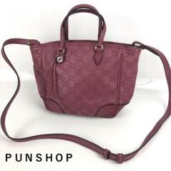 GUCCI グッチ グッチシマ 2way トートバッグ レザー ピンク