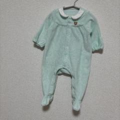 ミキハウス 足付き 手袋付き ミントグリーン ロンパース