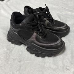 rienda ボリュームソールスニーカー　Mサイズ　ラメ　黒