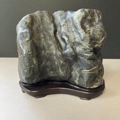 鑑賞石 飾り石 台付き 置物 骨董 オブジェ 約2.5kg 骨董品 飾り石 置物 鑑賞用 インテリア 石 オブジェ - メルカリ