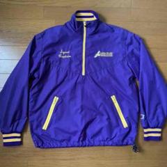 90s USA製 カレッジ ナイロン プルオーバー ジャケット 古着