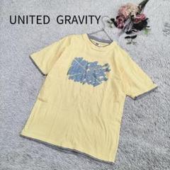 【ユナイテッドグラビティ】レイヤード風 Tシャツ イエロー 半袖 Mサイズ