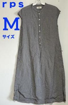 ノースリーブ ロングシャツワンピース ギンガムチェック