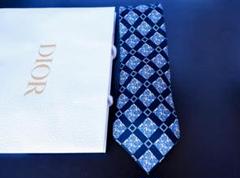 Dior ネイビー シルク ネクタイ