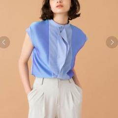 早い者勝ち！【美品】UNITED TOKYO レイヤーカスケードブラウス ブルーのサムネイル