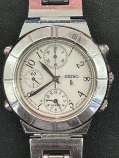 Seiko Chronograph 7T32-7G00 Quartz Navy Dial Date Alarm Mens