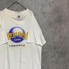 レア　ハードロックカフェ　プリント tシャツ 白　メンズ　M 古着　半袖　F2