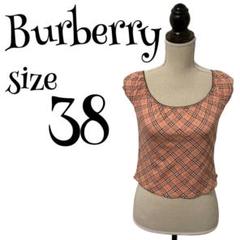 ✨極美品Burberryバーバリー ノースリーブ 38 ゴルフウェア　ベルト付き BURBERRY - BURBERRY バーバリー BLUE LABEL ブルーレーベル