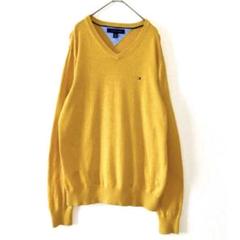 トミーヒルフィガー　TOMMY HILFIGER　Vネック　Mサイズ　薄手　春色