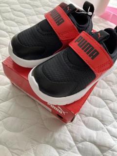 PUMA ベビーシューズ 13.0cm 黒/赤