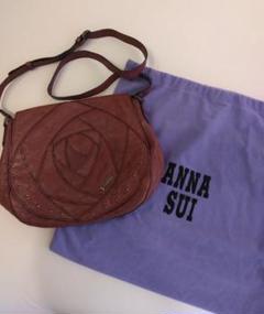 ANNA SUI ローズウッド ショルダーバッグ バーガンディ