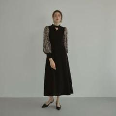 値下げ【完売品】ANDRESD シノワズリティアードヘムドレス 最安値 ANDRESD アンドレスド 結婚式 ワンピース パーティードレス