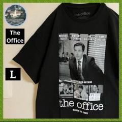 ザオフィス ムービーTシャツ 半袖 人物 ドラマteeビッグロゴフォト黒